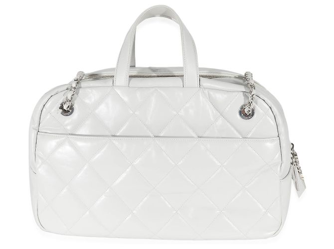 Borsa da bowling Express Chanel in pelle di vitello grigia Marrone - vista 4