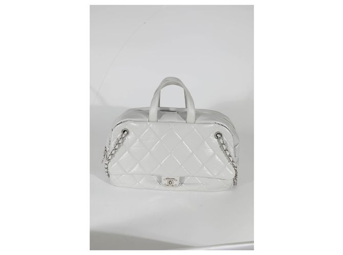 Borsa da bowling Express Chanel in pelle di vitello grigia Marrone - vista 7