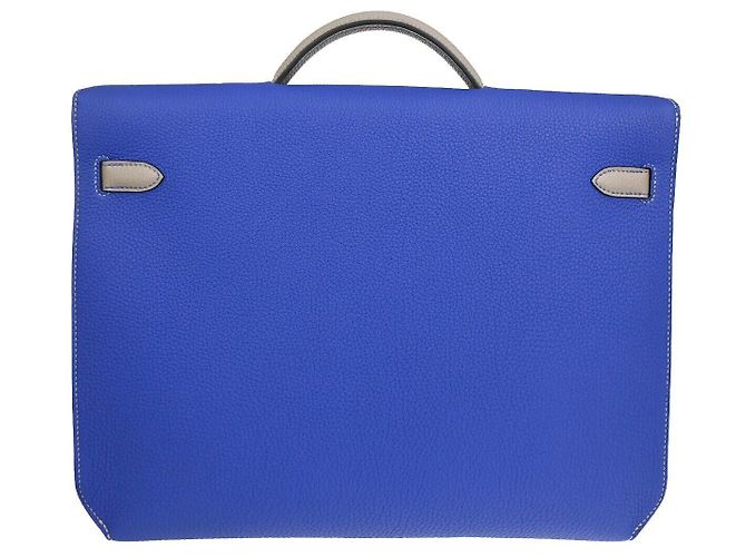 Hermès Kelly Depeche 38 Blu - vista 2