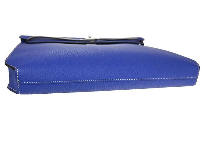 Hermès Kelly Depeche 38 Blu - vista 3