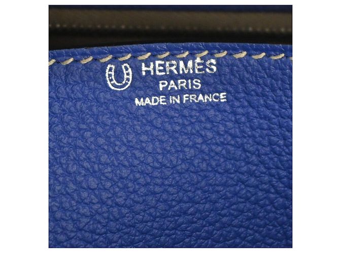 Hermès Kelly Depeche 38 Blu - vista 7