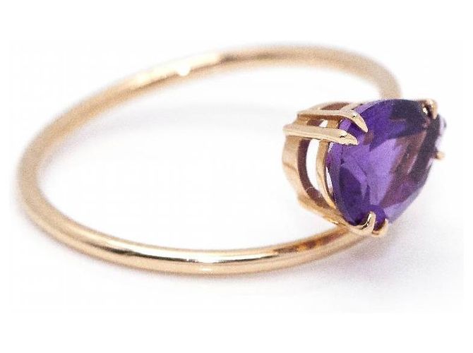 Autre Marque RAY Anello con ametista e oro Viola scuro - vista 2