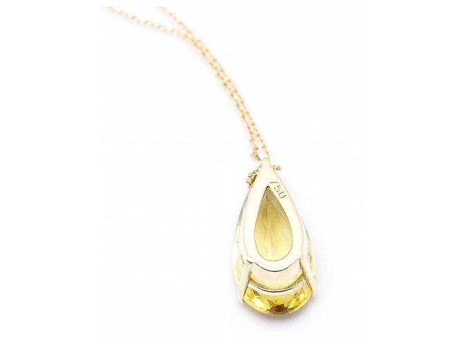 Autre Marque Collana in oro con berillo giallo. D'oro - vista 4