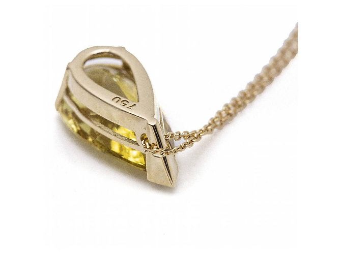 Autre Marque Collana in oro con berillo giallo. D'oro - vista 5