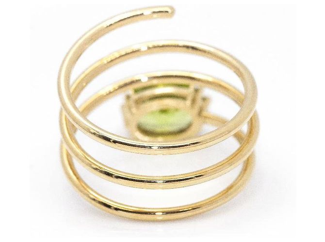 Autre Marque Anello a spirale in oro e peridoto. Verde chiaro - vista 3
