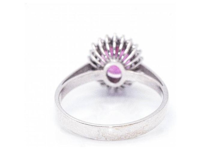 Autre Marque Anello con tormalina e diamanti. Viola scuro - vista 3