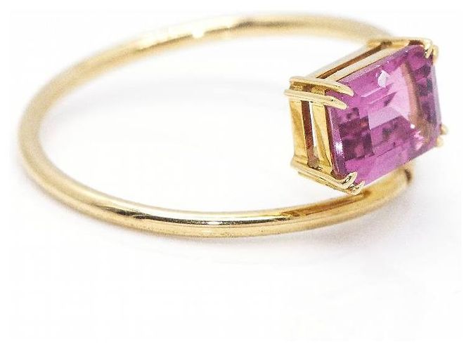 Autre Marque Anello RAY Tormalina e Oro. Viola scuro - vista 2