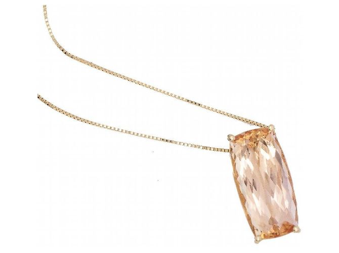 Autre Marque Collana in oro con topazio imperiale Arancione - vista 2