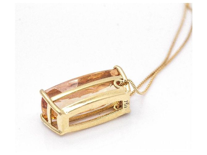 Autre Marque Collana in oro con topazio imperiale Arancione - vista 4