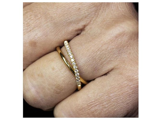 Autre Marque Anello HOPE in Oro Giallo e Diamanti D'oro - vista 5