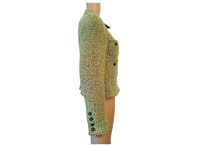CHANEL-Jacke aus grüner Wolle 94BEIM - Ansicht 2
