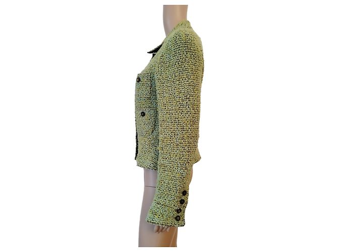 CHANEL-Jacke aus grüner Wolle 94BEIM - Ansicht 4