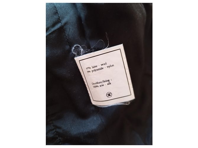 CHANEL-Jacke aus grüner Wolle 94BEIM - Ansicht 7
