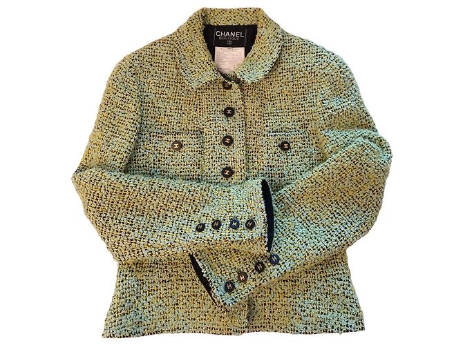 CHANEL-Jacke aus grüner Wolle 94BEIM - Ansicht 8