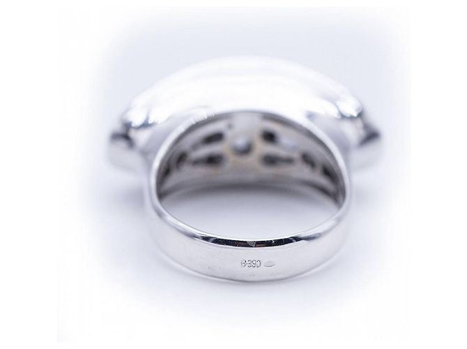 Autre Marque Ring aus Weißgold mit Diamanten. Silber - Ansicht 4