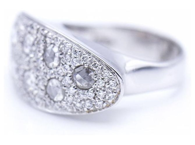 Autre Marque Ring aus Weißgold mit Diamanten. Silber - Ansicht 5