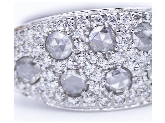 Autre Marque Ring aus Weißgold mit Diamanten. Silber - Ansicht 7