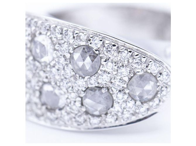 Autre Marque Ring aus Weißgold mit Diamanten. Silber - Ansicht 8