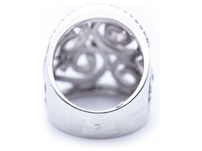 Autre Marque Anello d'oro, White/diamanti neri Nero Argento - vista 3