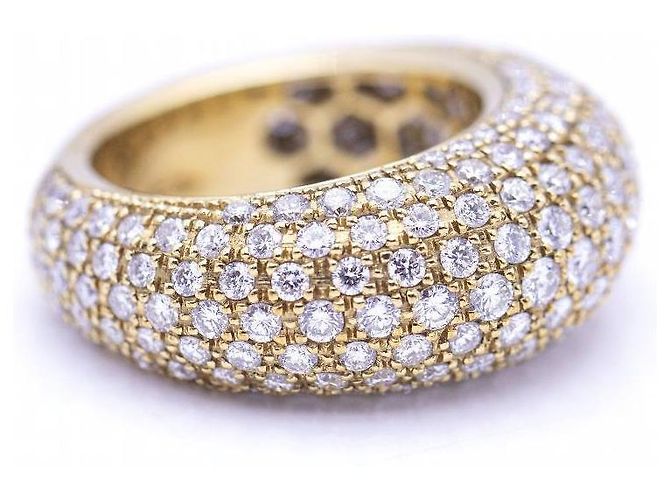 Autre Marque Anello in oro e paveè di diamanti. D'oro - vista 2
