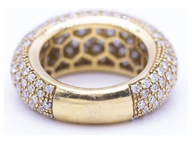 Autre Marque Anello in oro e paveè di diamanti. D'oro - vista 3
