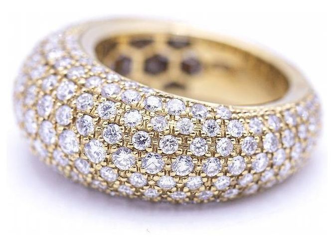 Autre Marque Anello in oro e paveè di diamanti. D'oro - vista 4
