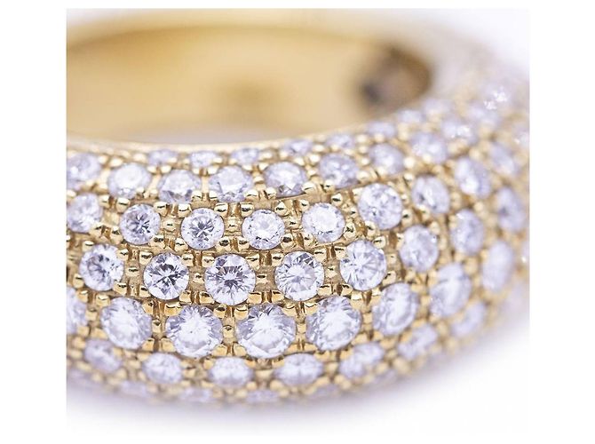 Autre Marque Anello in oro e paveè di diamanti. D'oro - vista 5