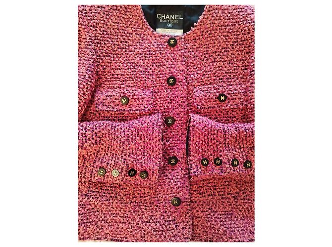 Chanel-Jacke aus rosa Wolle 94BEIM Pink - Ansicht 8