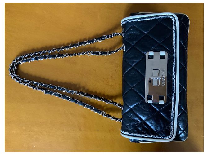 2.55 Borsa Chanel Cruise in pelle di agnello nera Nero - vista 5