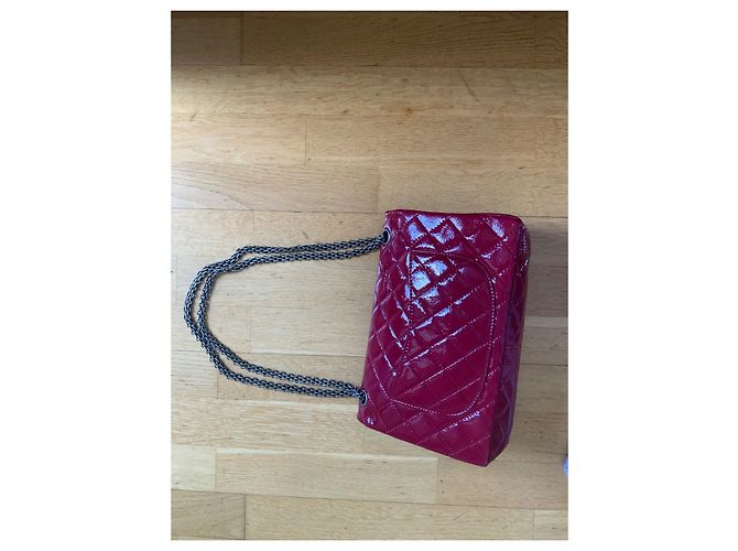 2.55 Borsa Chanel Rossa in vernice Rosso - vista 2