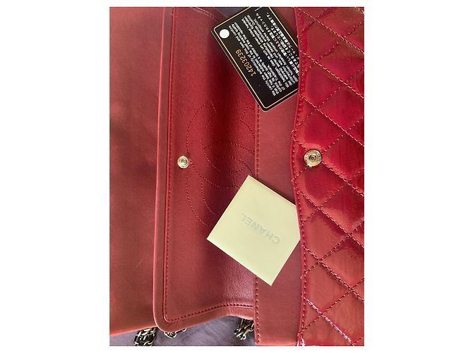 2.55 Borsa Chanel Rossa in vernice Rosso - vista 6
