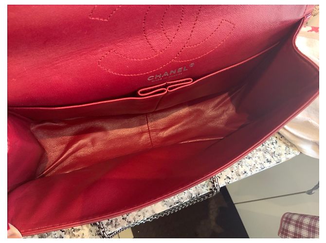 2.55 Borsa Chanel Rossa in vernice Rosso - vista 7