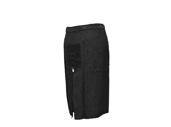 Falda Versace negra de viscosa S Negro - vista 2
