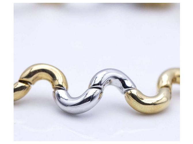 Autre Marque Pulsera Bicolor Onda. Argento D'oro - vista 2