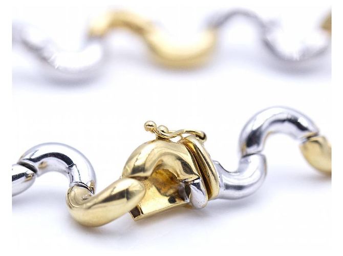 Autre Marque Pulsera Bicolor Onda. Argento D'oro - vista 3