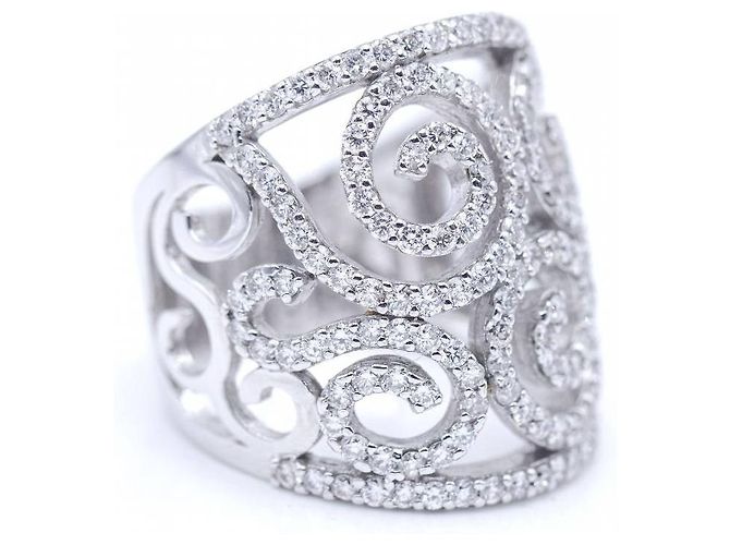 Autre Marque Anello in oro bianco e diamanti. Argento - vista 2
