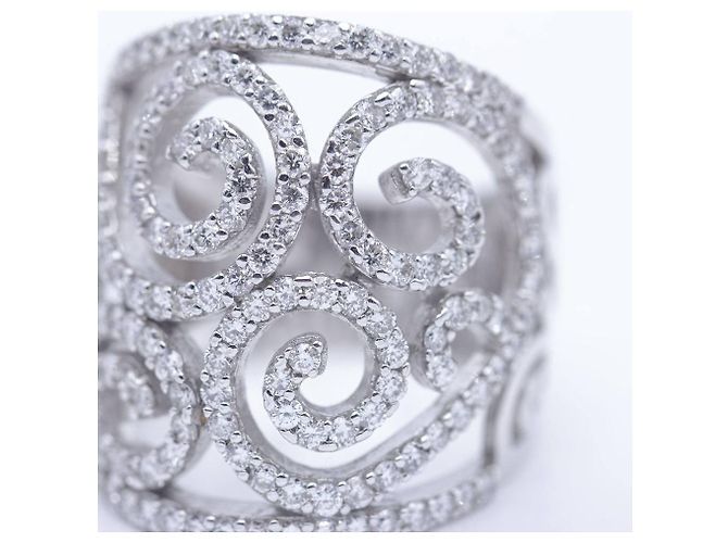 Autre Marque Anello in oro bianco e diamanti. Argento - vista 5