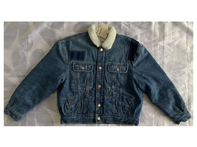 Giacca di jeans Sandro bianca blu navy Bianco - vista 4