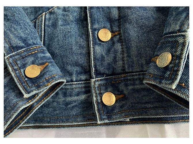 Giacca di jeans Sandro bianca blu navy Bianco - vista 5