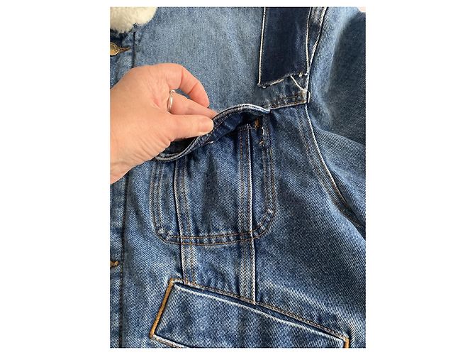 Giacca di jeans Sandro bianca blu navy Bianco - vista 7