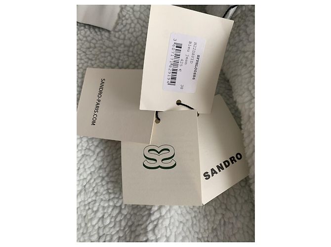 Giacca di jeans Sandro bianca blu navy Bianco - vista 8
