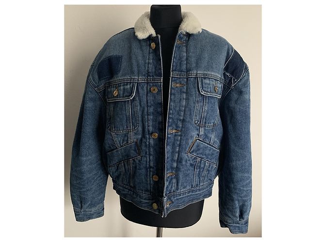 Giacca di jeans Sandro bianca blu navy Bianco - vista 9