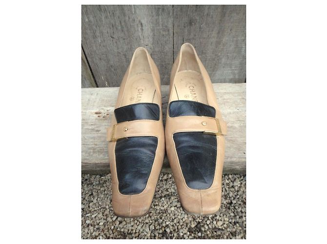 Mocassini Chanel p 37,5 Nero Beige - vista 4