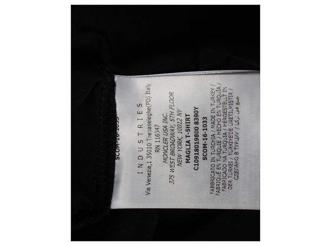 T-shirt Moncler a righe in cotone Nero - vista 5