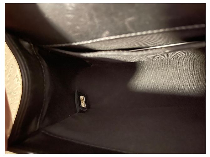 Borsa Chanel Boy Media in Pelle di Agnello Nera Nero - vista 13