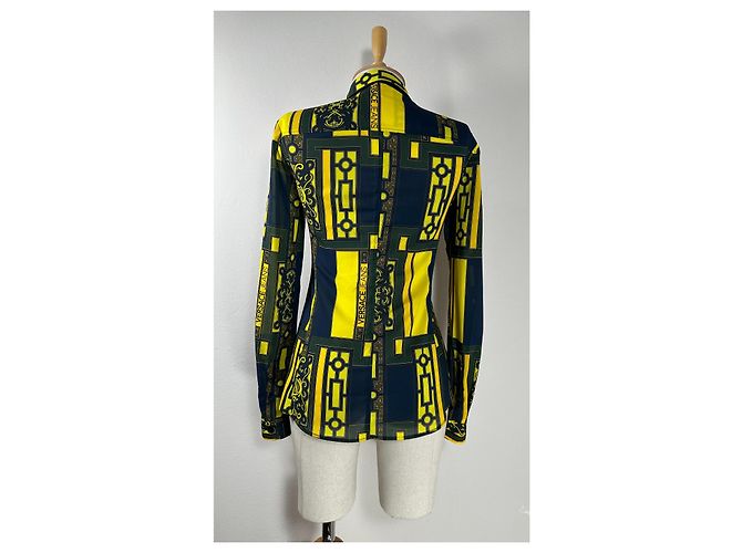 Camicia Versace Jeans Couture in Viscosa Multicolore - vista 3