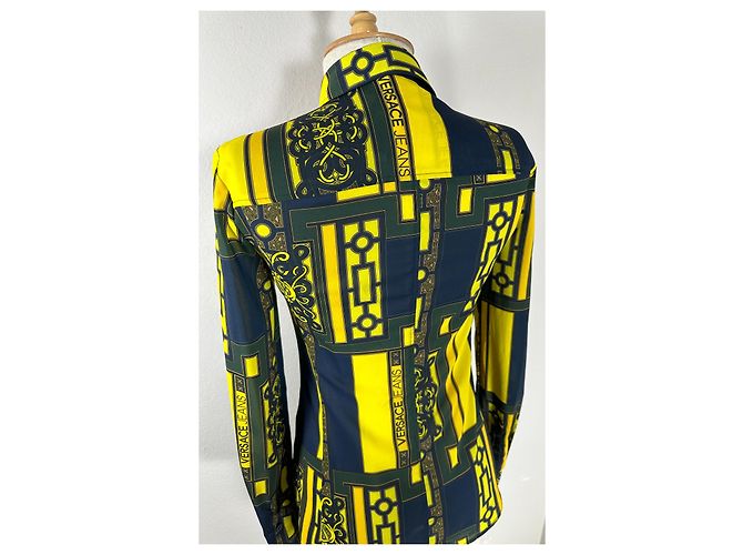 Camicia Versace Jeans Couture in Viscosa Multicolore - vista 4