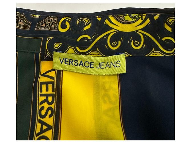 Camicia Versace Jeans Couture in Viscosa Multicolore - vista 7