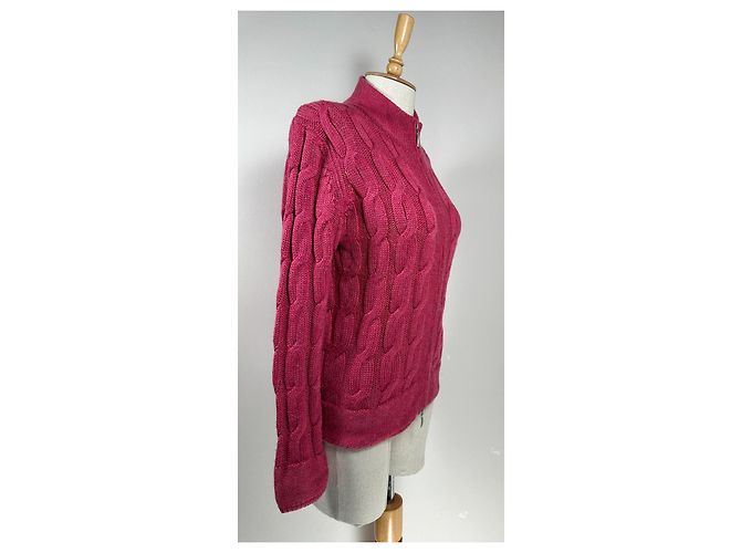 Autre Marque Monteverdi Valentini Strickjacke aus rosa Merinowolle Pink - Ansicht 3