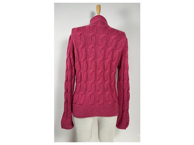 Autre Marque Monteverdi Valentini Strickjacke aus rosa Merinowolle Pink - Ansicht 4